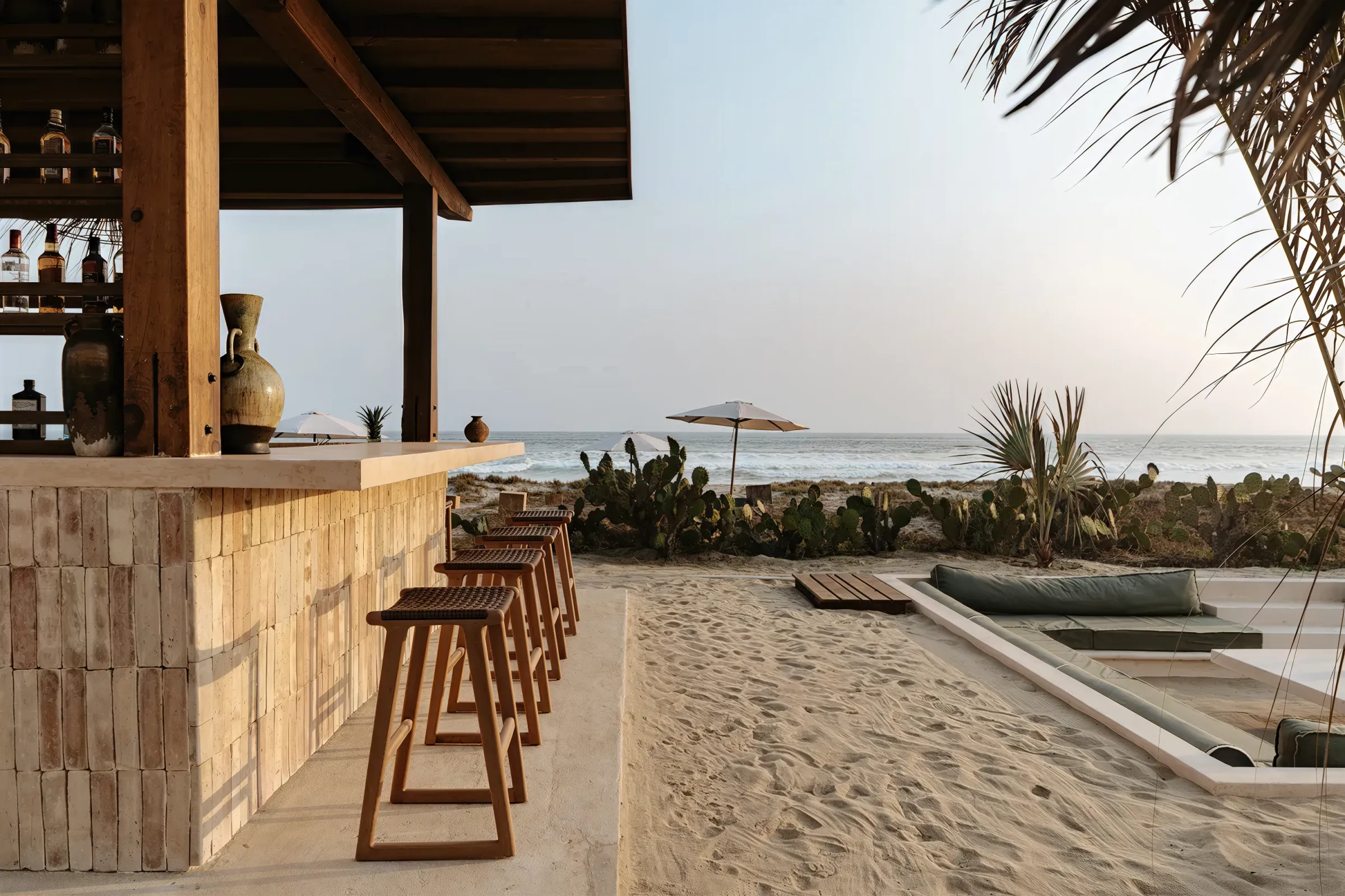 Beachfront bar